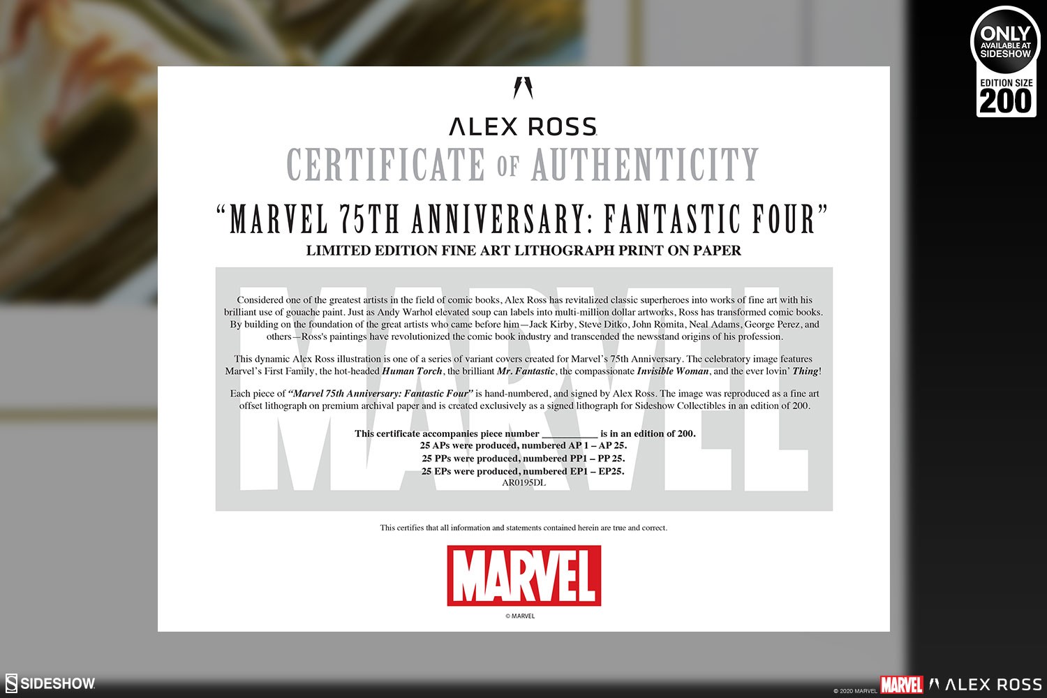 Marvel Marvel 75th Anniversary: Fantastic Four Art Print  Exclusive Edition View 6