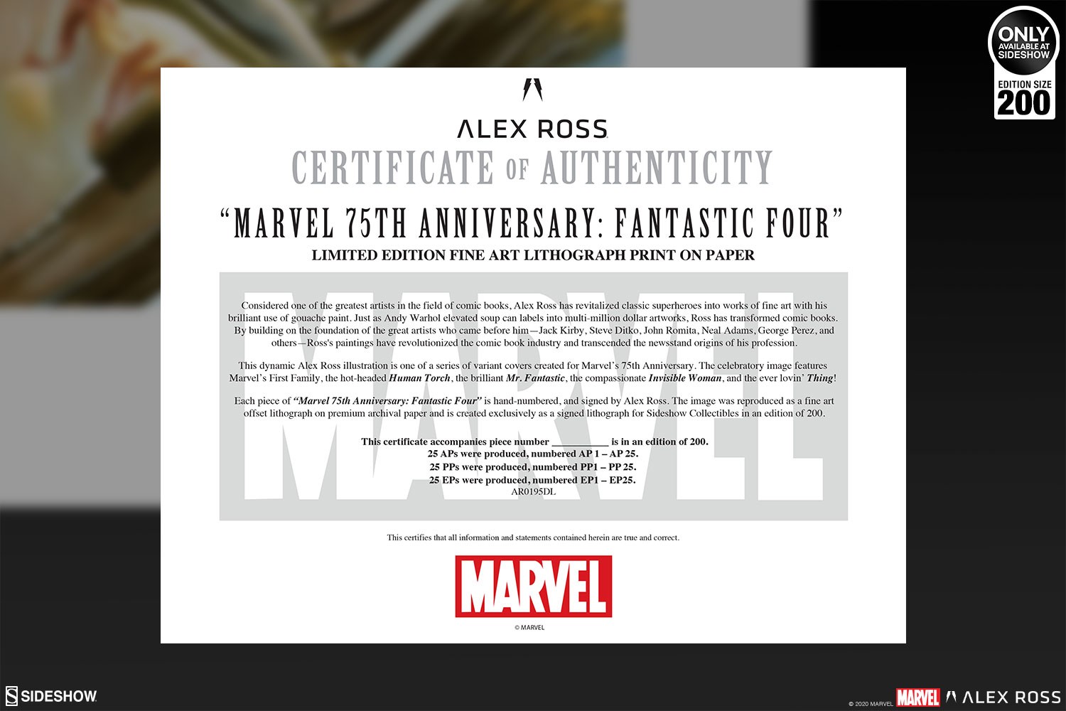 Marvel Marvel 75th Anniversary: Fantastic Four Art Print  Exclusive Edition View 5