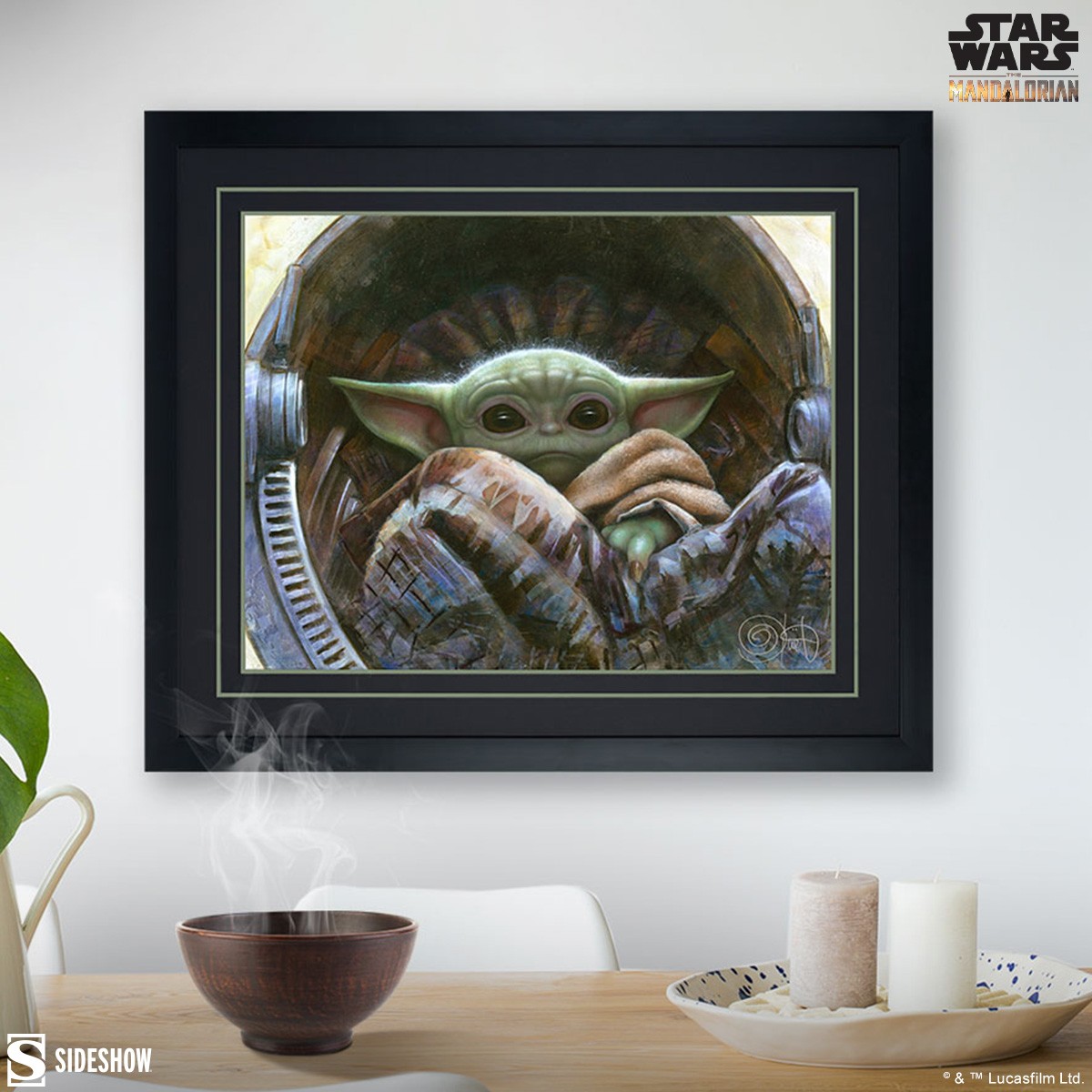 Baby Yoda The Mandalorian Artwork The Child Portrait Star Wars Fine Art  Giclée