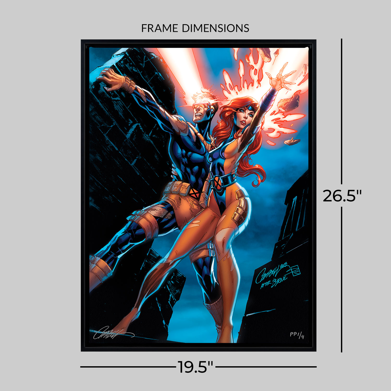 Marvel Uncanny X-Men: Cyclops and Jean Grey Art Print  Exclusive Edition View 2