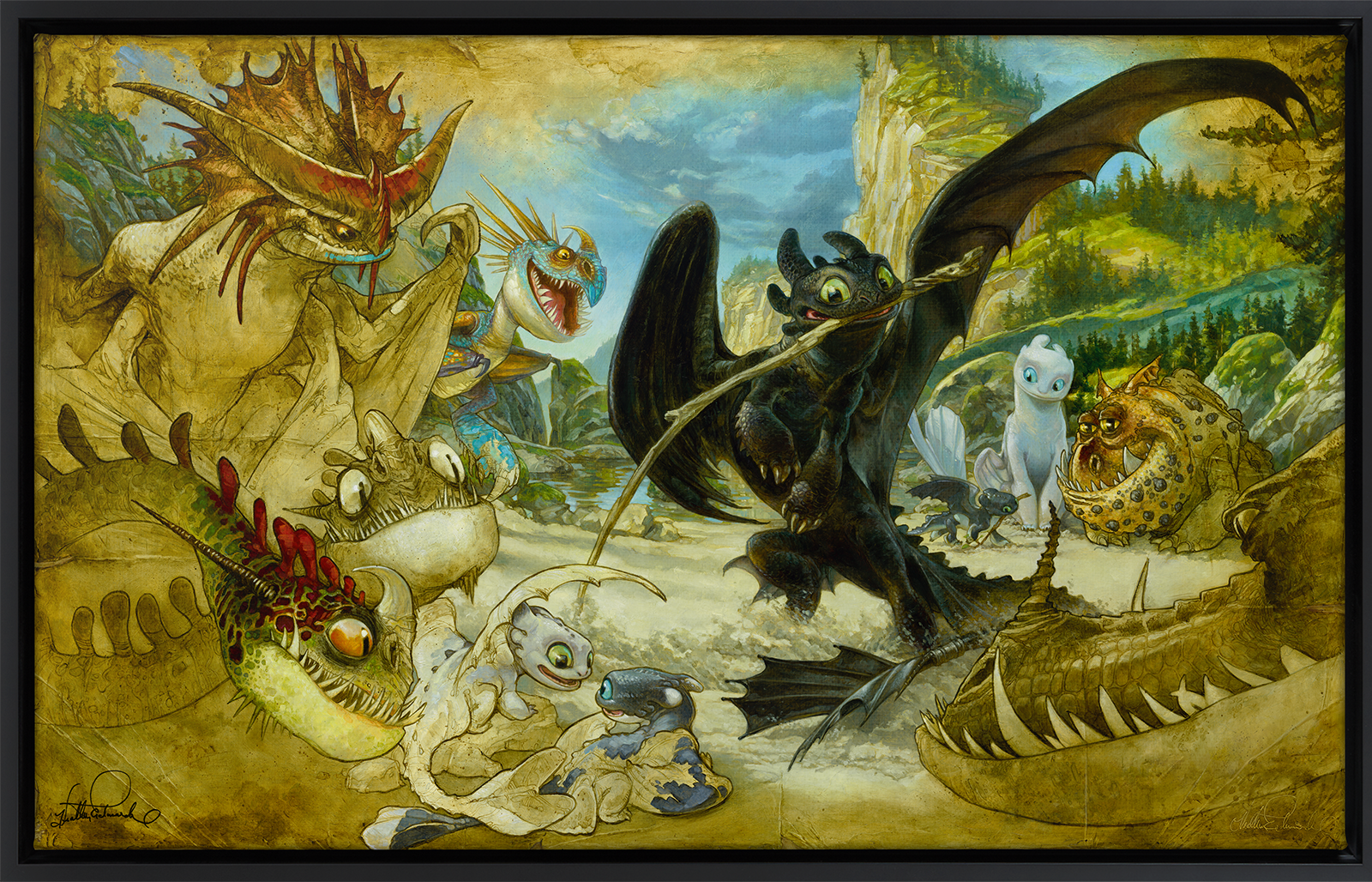 How To Draw Your Dragon Fine Art Print by Heather Edwards