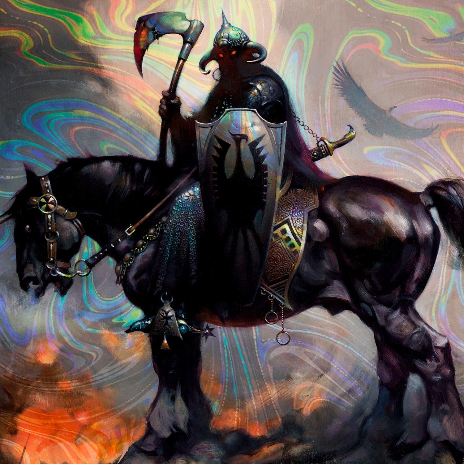 Frank Frazetta Death Dealer I Rainbow Lava Holofoil Art Print  View 3