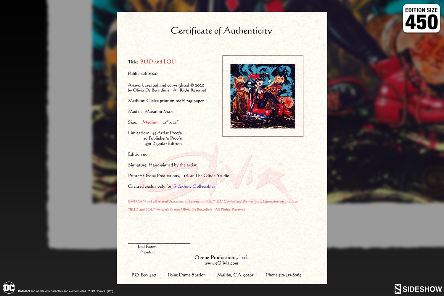 DC Comics Bud & Lou Art Print  Exclusive Edition View 6