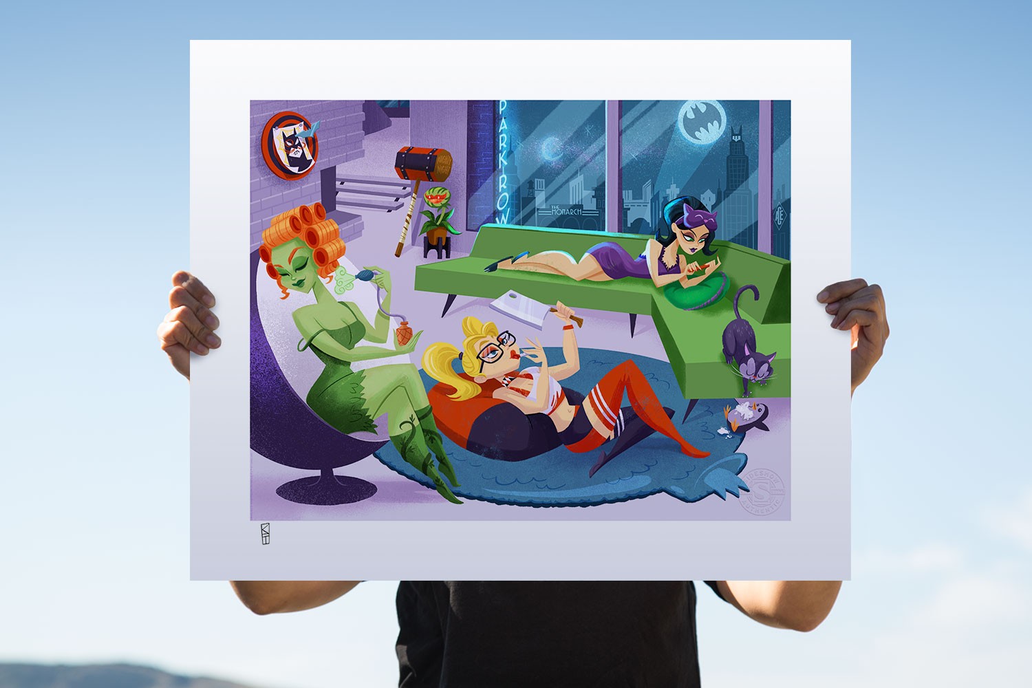 DC Comics Sleepover Sirens Art Print  Exclusive Edition View 1