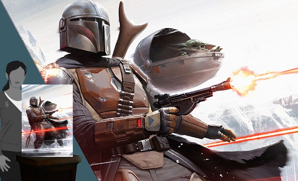 Star Wars The Mandalorian and the Child Art Print  (Prototype Shown) View 1