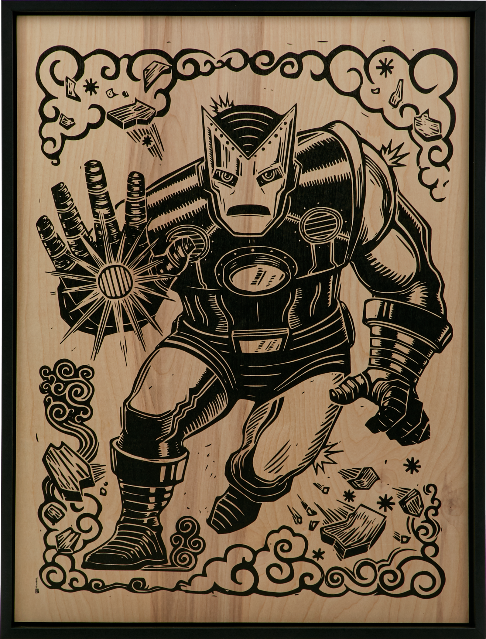 Iron Man Print on Wood Variant Exclusive Edition View 2