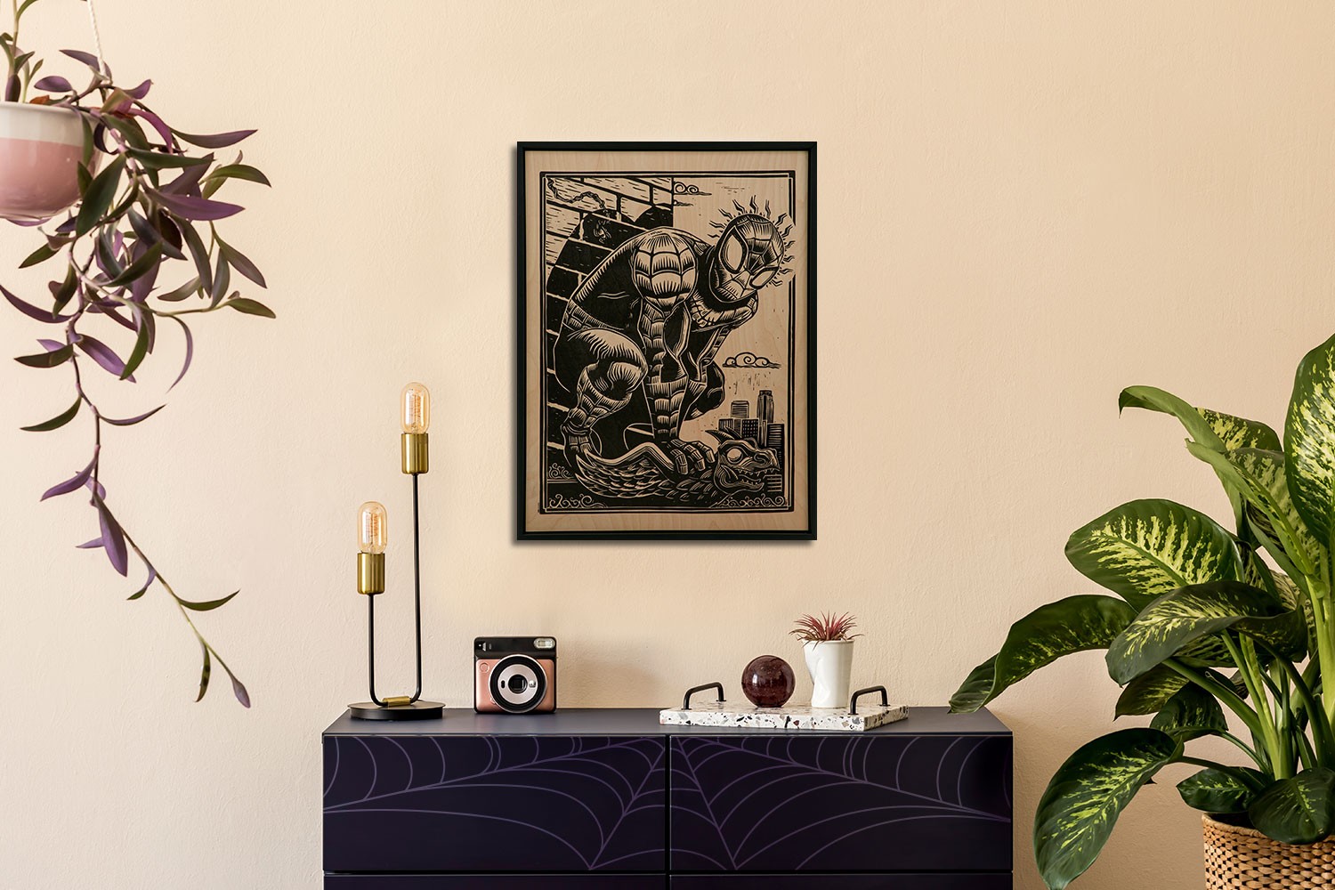 Spider-Man Print on Wood Variant Exclusive Edition View 1