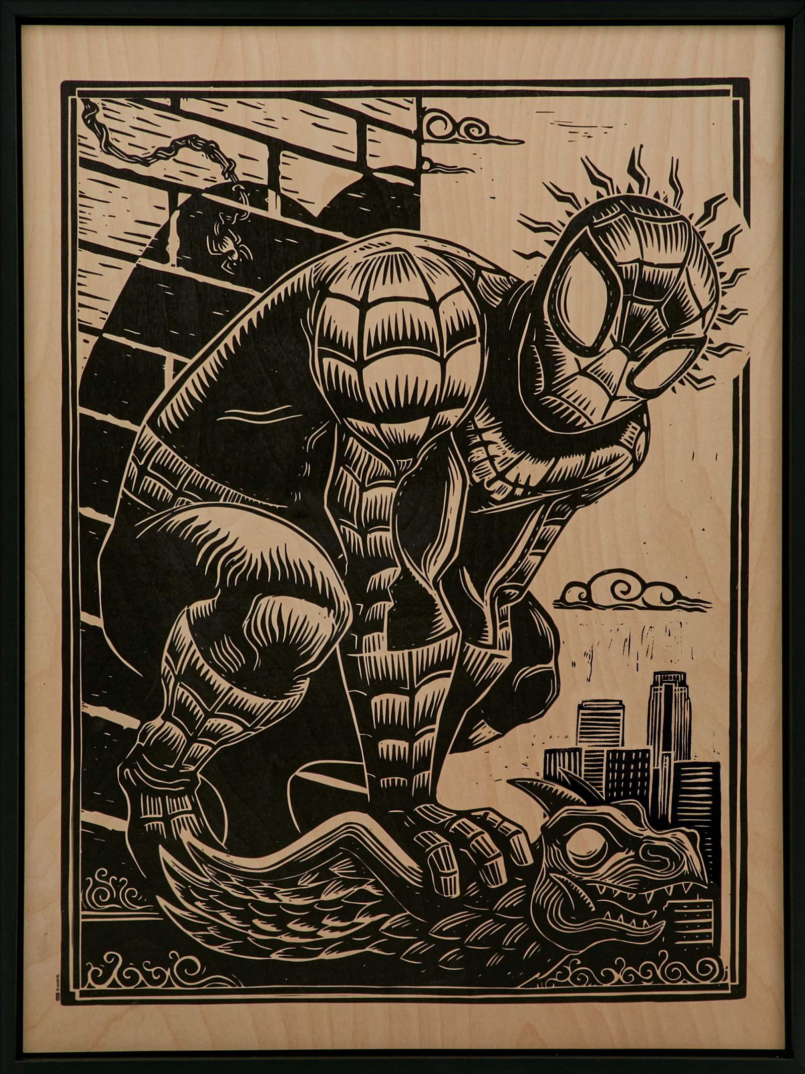 Spider-Man Print on Wood Variant Exclusive Edition View 2
