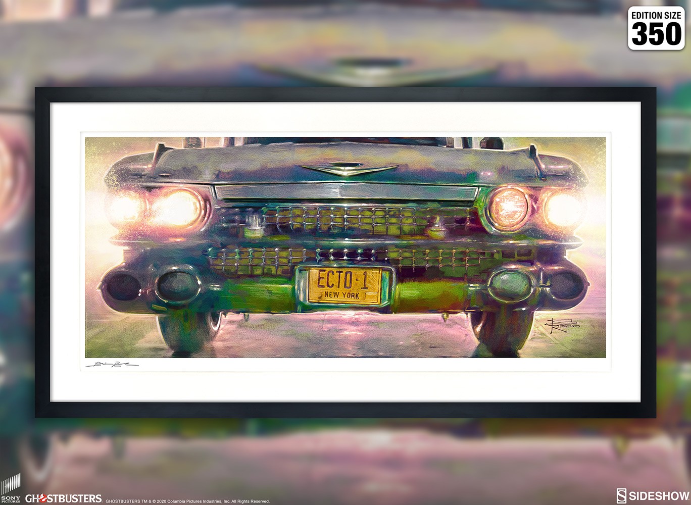 Ghostbusters Ecto-1 Art Print  Exclusive Edition View 2