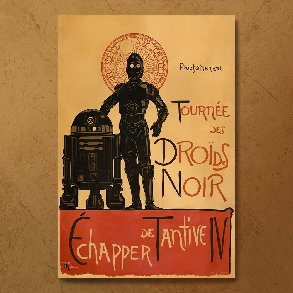 Star Wars Droides Noir Art Print  View 1