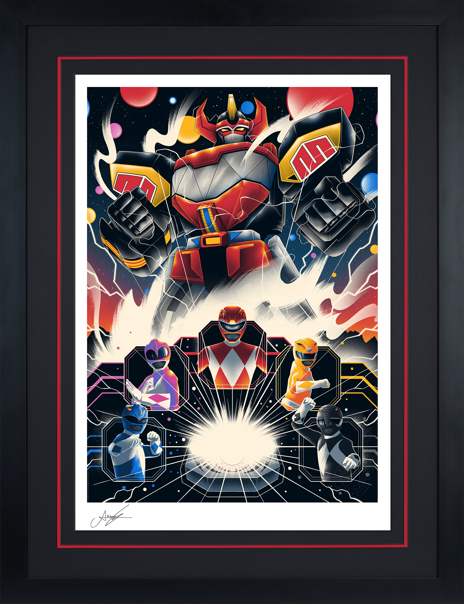 Mighty Morphin Power Rangers Mighty Morphin Power Rangers! Art Print  Exclusive Edition View 2