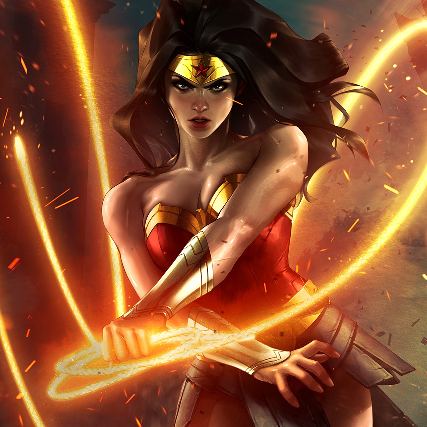 DC Comics Wonder Woman™ (Gold Holofoil Variant) Art Print  Exclusive Edition View 3