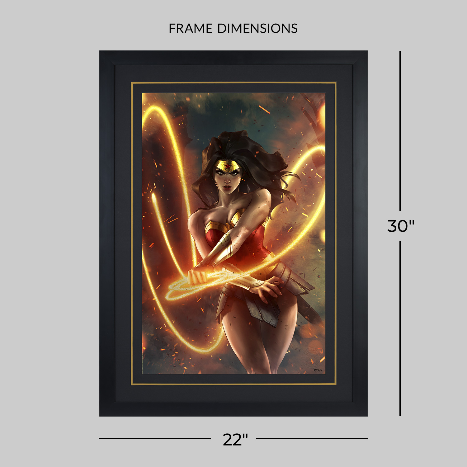 DC Comics Wonder Woman™ (Gold Holofoil Variant) Art Print  Exclusive Edition View 2