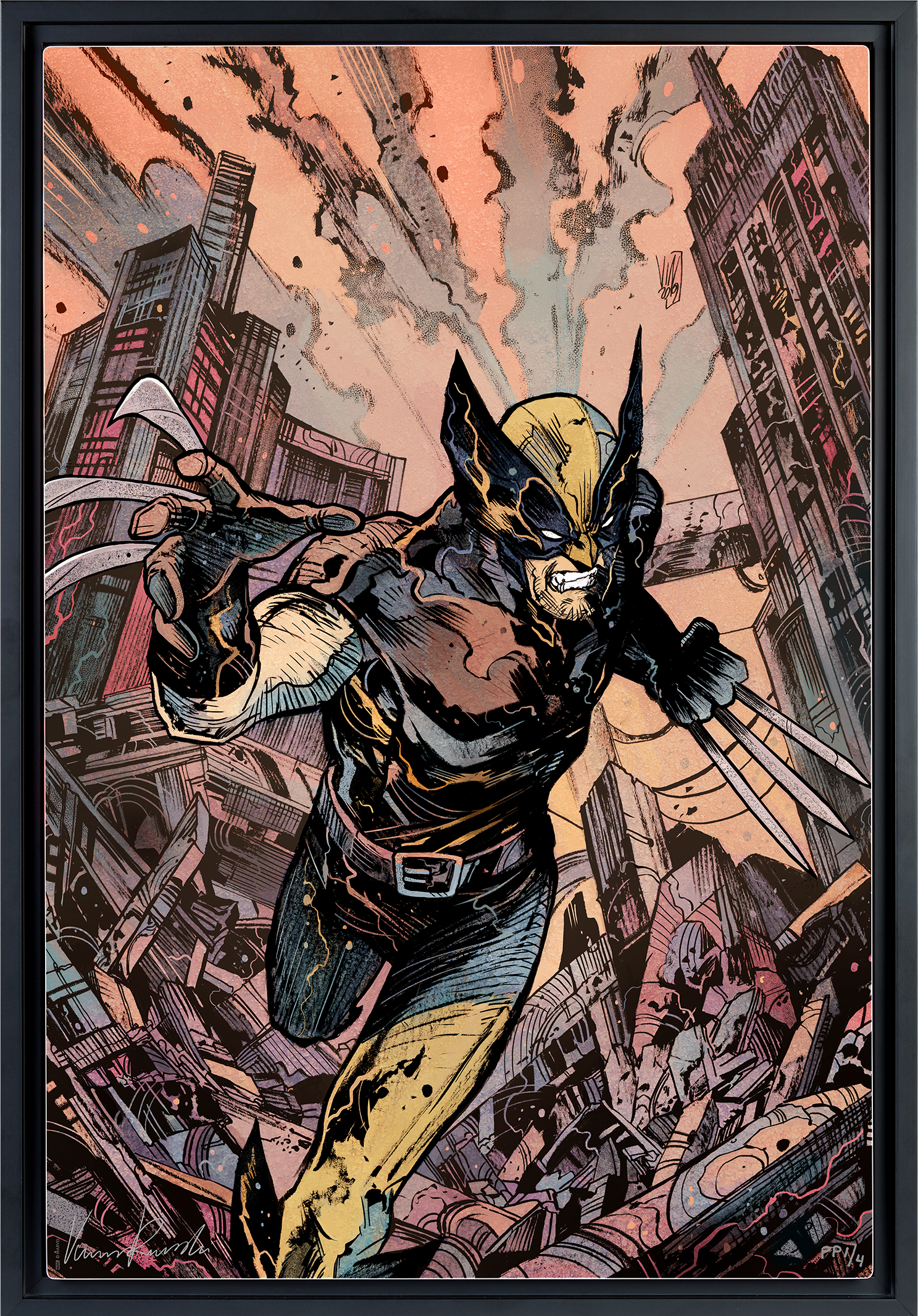 高評価！ Wolverine Sideshow | Riccardi Vincenzo by Print Art Fine ヴァイスシュヴァルツ