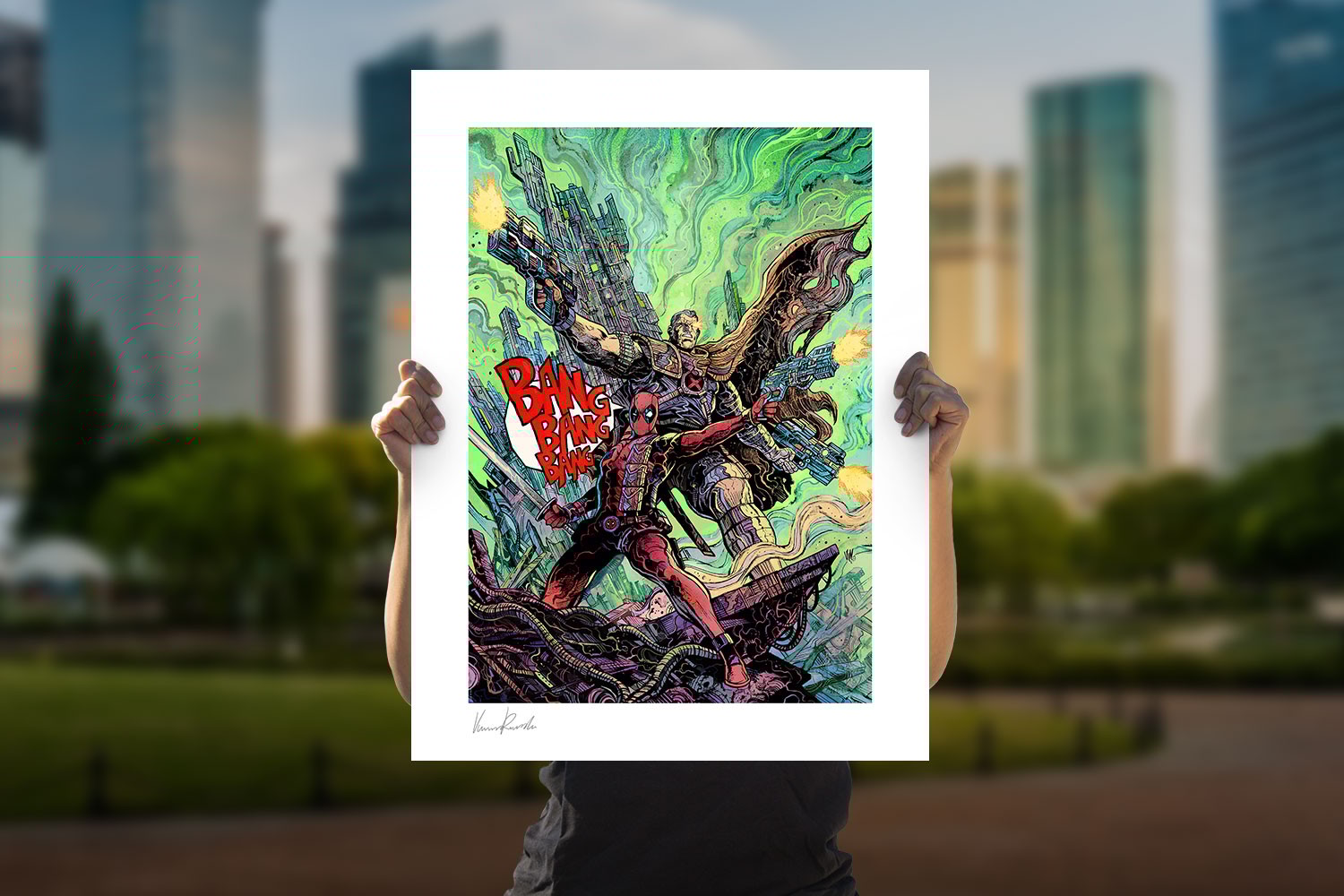 Deadpool & Cable Fine Art Print by Sideshow | Sideshow