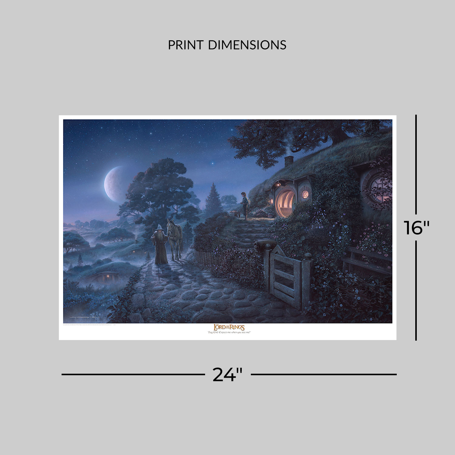 The Lord of the Rings Bag End: Expect Me When You See Me! Art Print  View 2