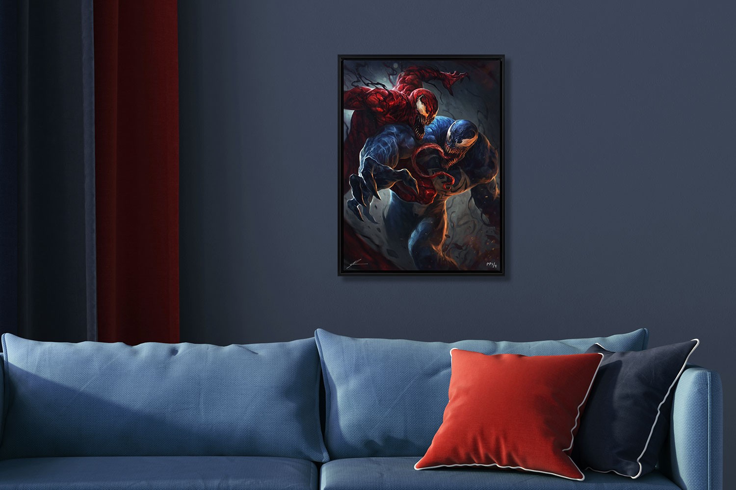 Marvel Venom vs Carnage Art Print  Exclusive Edition View 1
