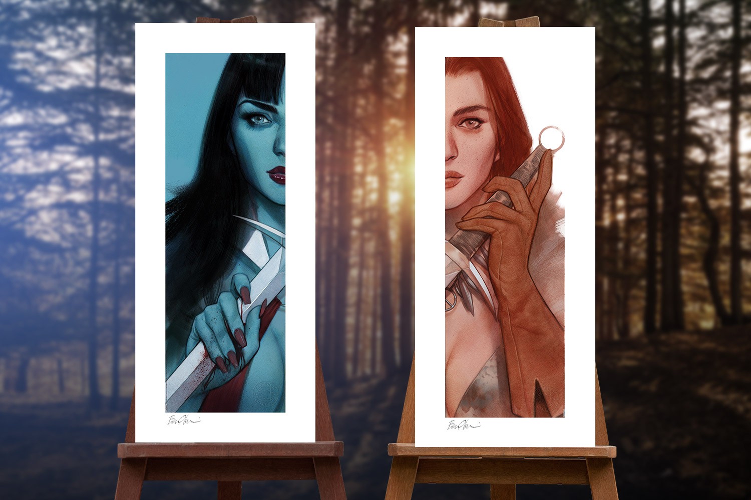 Vampirella & Red Sonja: Unframed Set Exclusive Edition View 1