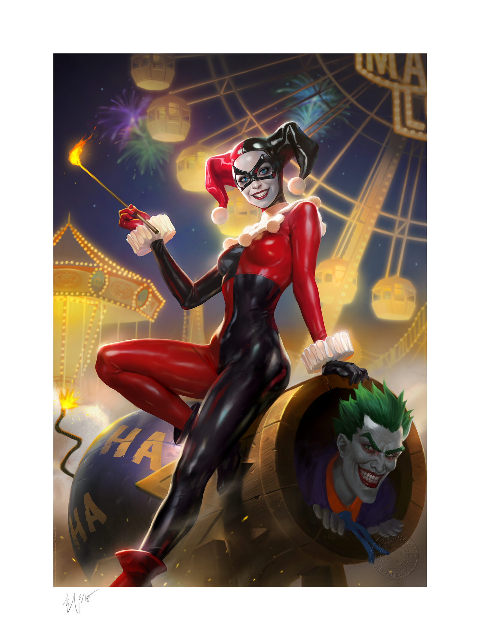 DC Comics Harley Quinn & The Joker Art Print  View 4