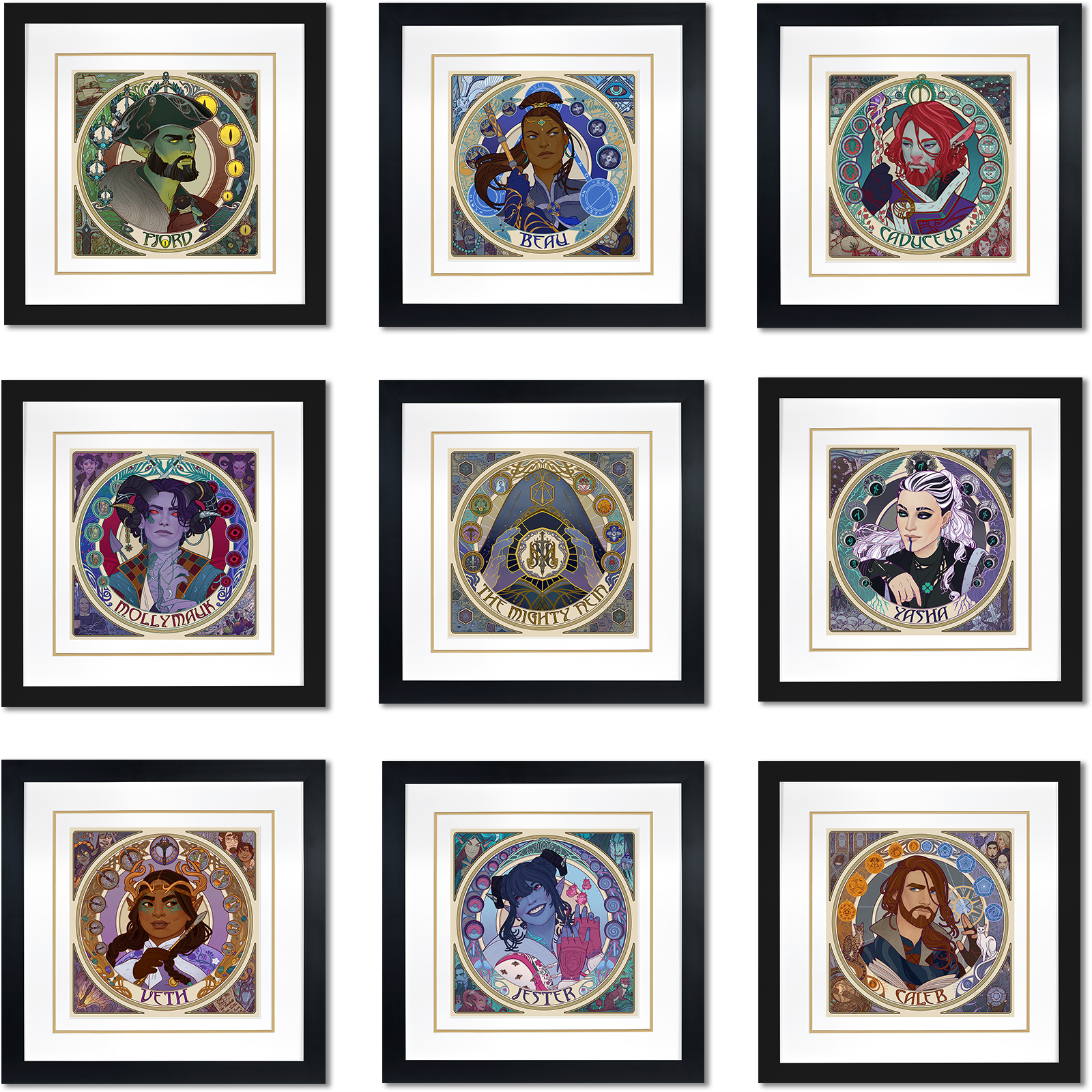 Mighty Nein Portrait Series (Set of 9) Exclusive Edition View 2