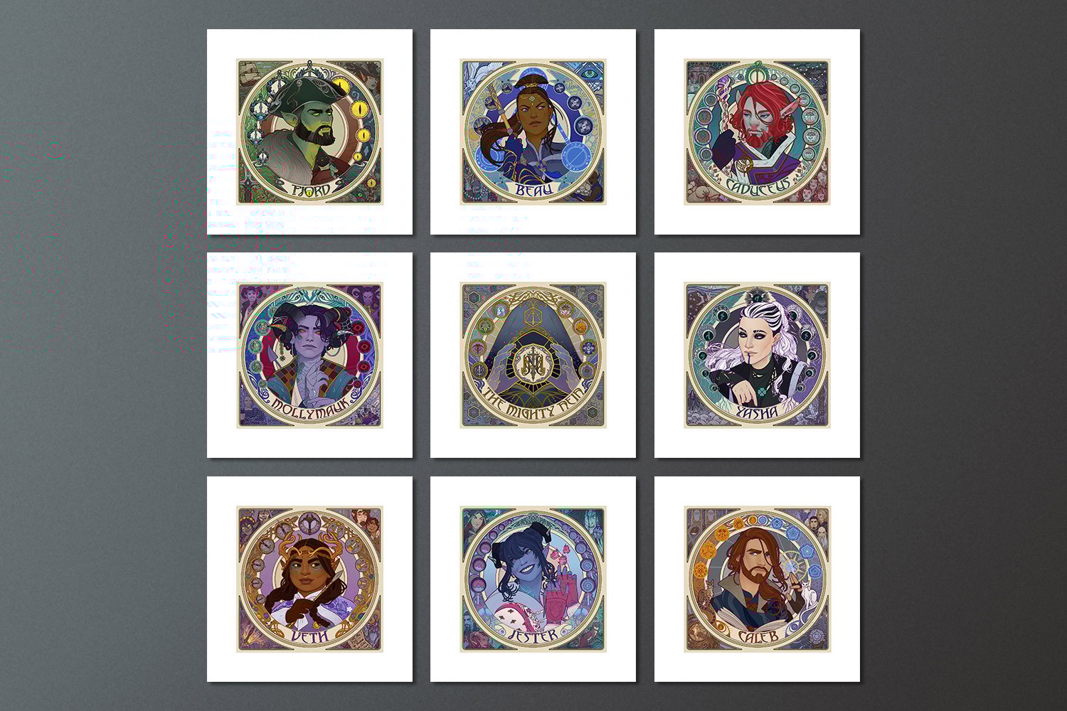 Mighty Nein Portrait Series (Set of 9) Exclusive Edition View 1