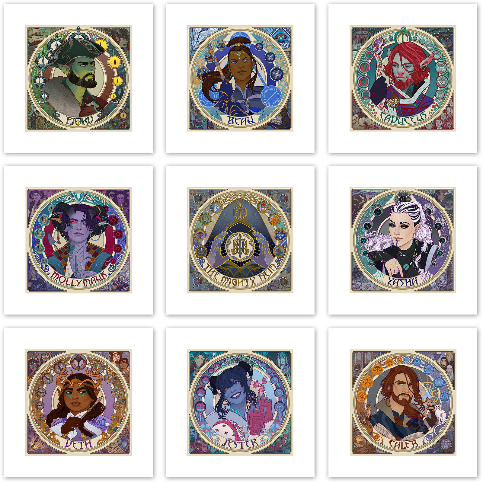 Mighty Nein Portrait Series (Set of 9) Exclusive Edition View 2