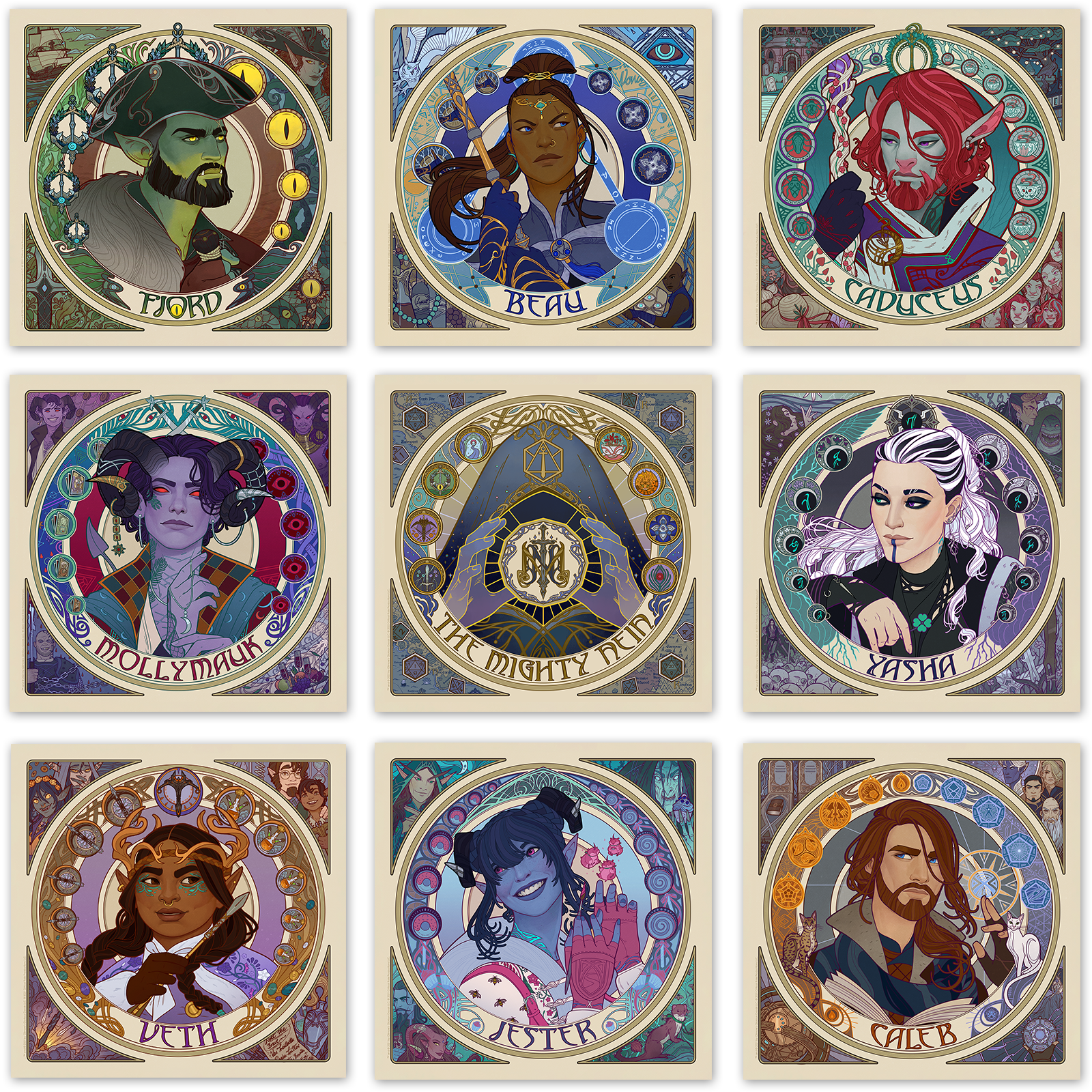 Mighty Nein Portrait Series (Set of 9) Exclusive Edition View 2