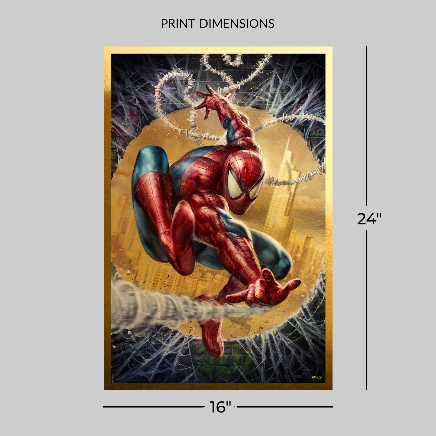 Marvel The Amazing Spider-Man #301 Tribute (Gold Foil Variant) Art Print  Exclusive Edition View 2