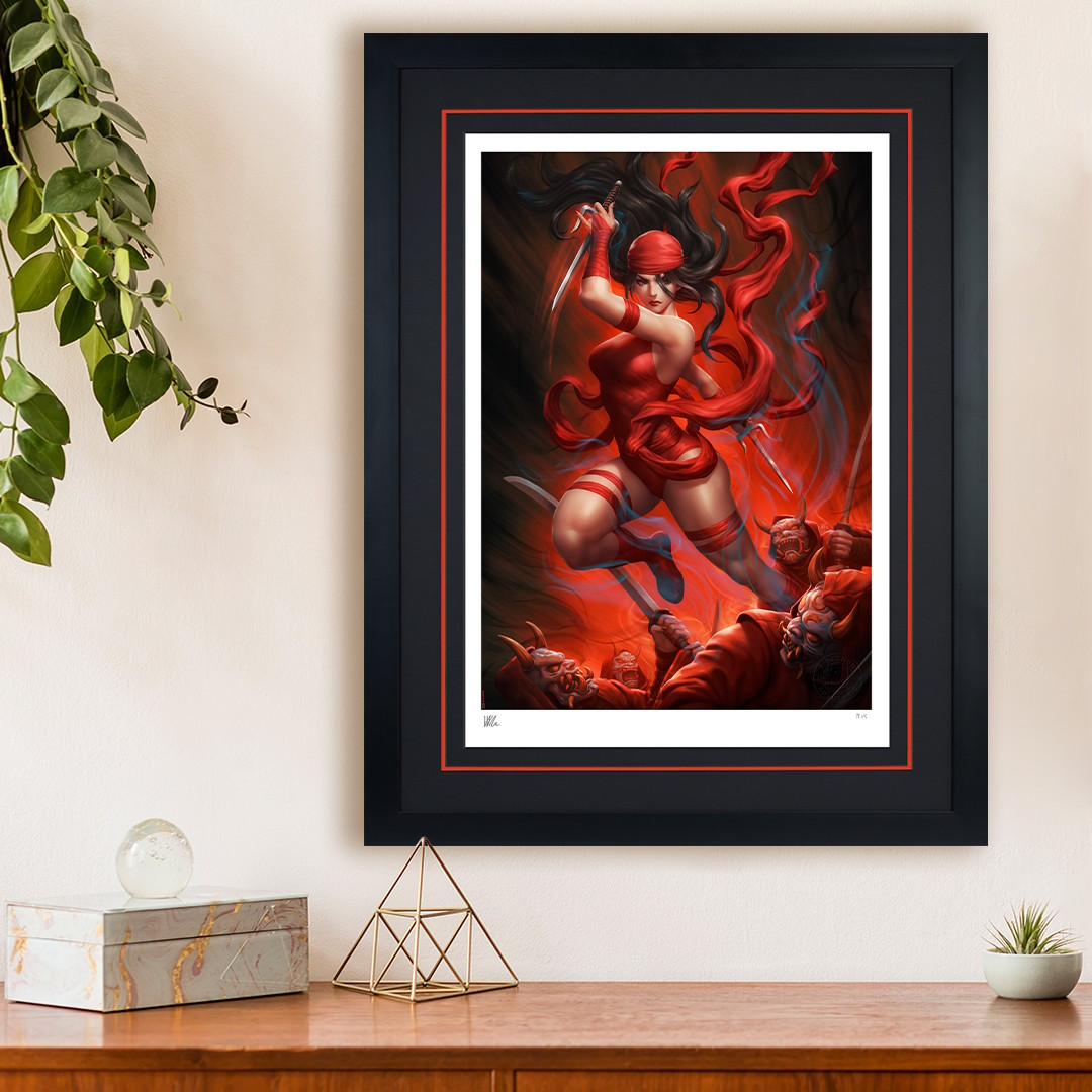 Marvel Elektra vs The Hand Art Print  Exclusive Edition View 1