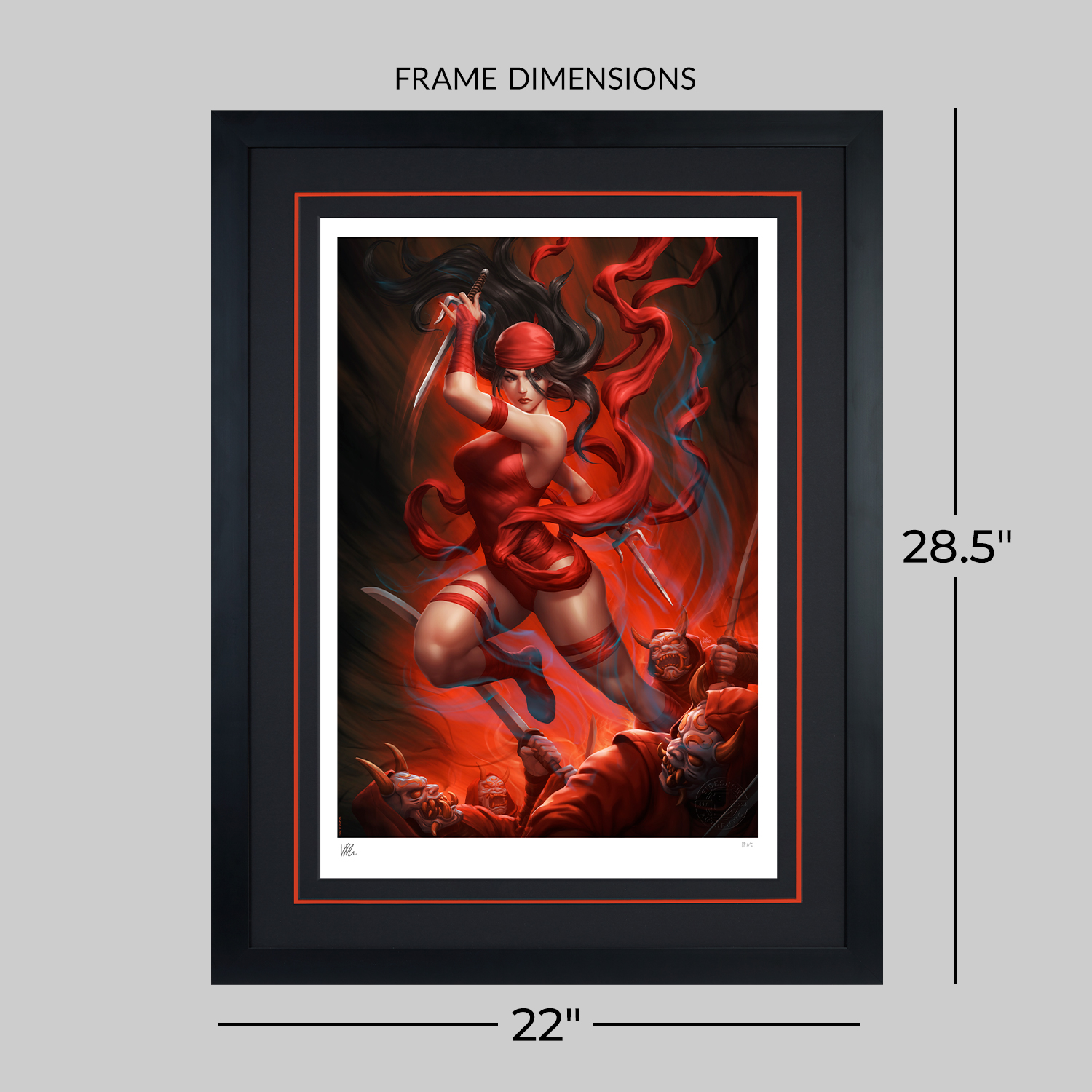 Marvel Elektra vs The Hand Art Print  Exclusive Edition View 2