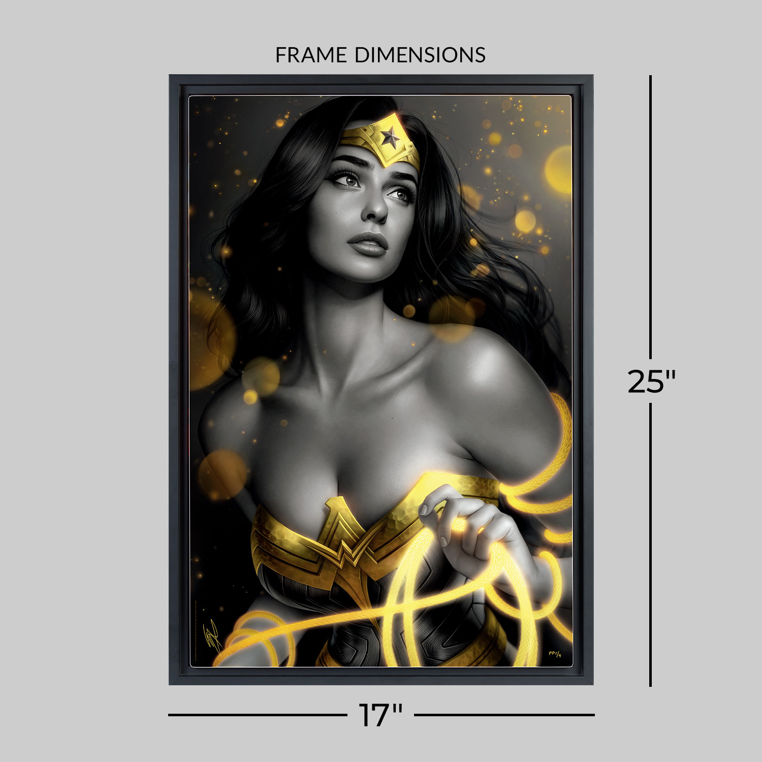 DC Comics Wonder Woman: Black & Gold Art Print  Exclusive Edition View 2