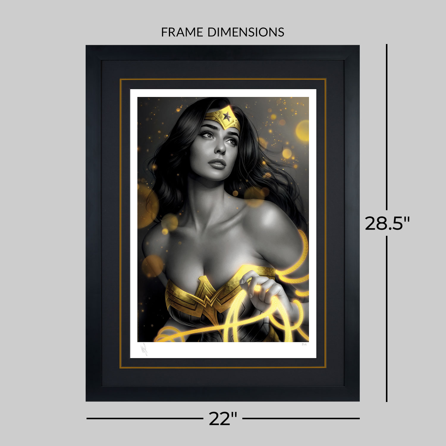 DC Comics Wonder Woman: Black & Gold Art Print  Exclusive Edition View 2