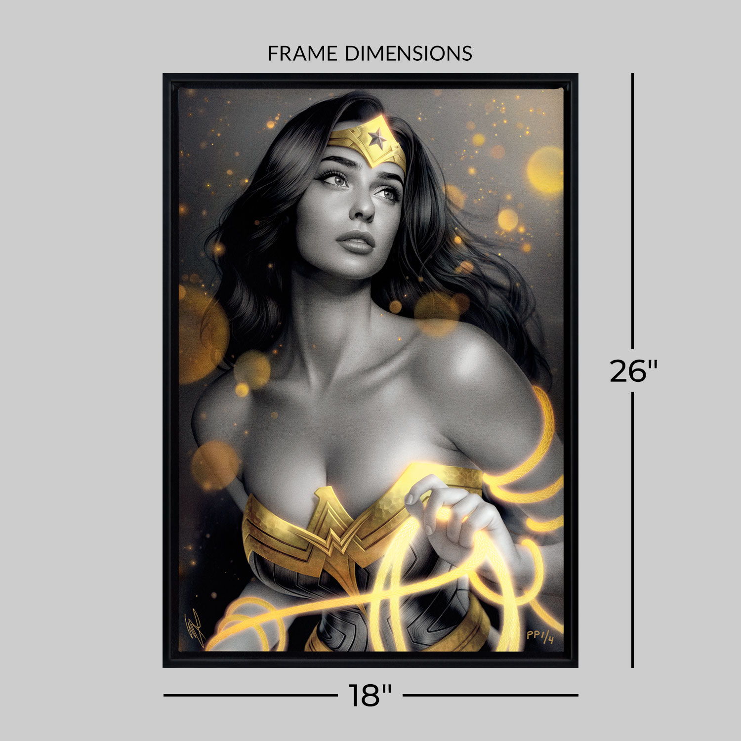 DC Comics Wonder Woman: Black & Gold Art Print  Exclusive Edition View 2