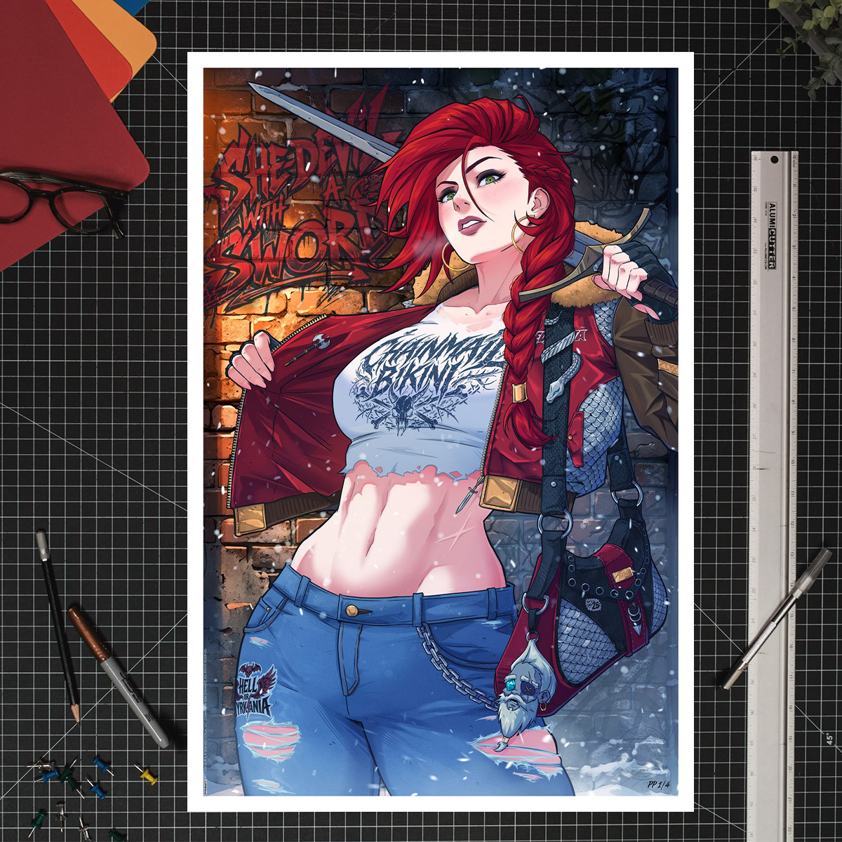 Dynamite Red Sonja Art Print  Exclusive Edition View 1