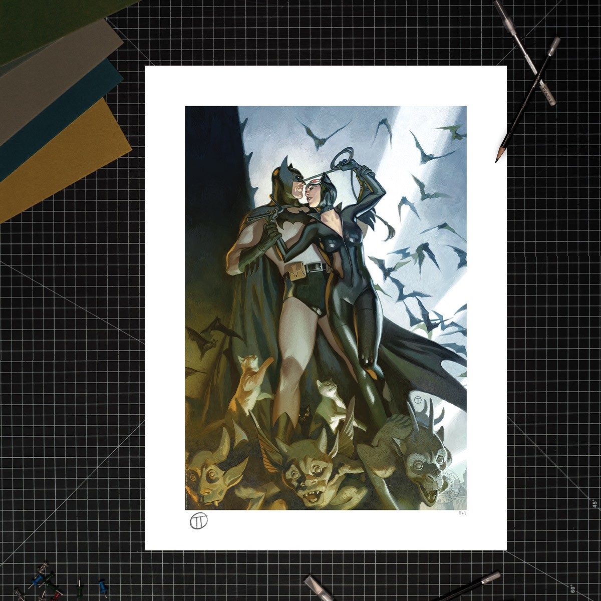 DC Comics Batman & Catwoman Art Print  Exclusive Edition View 1