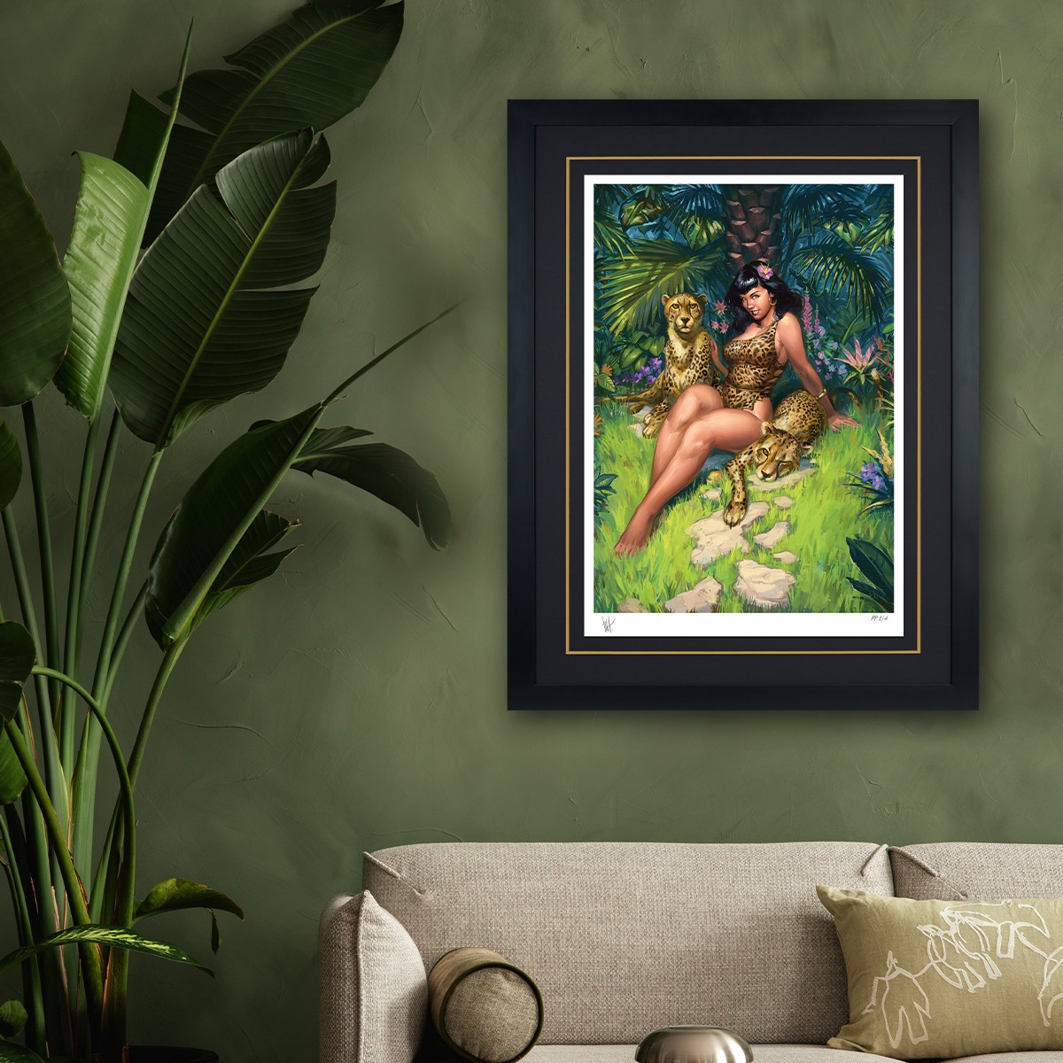 Bettie Page Jungle Bettie Art Print  Exclusive Edition View 1