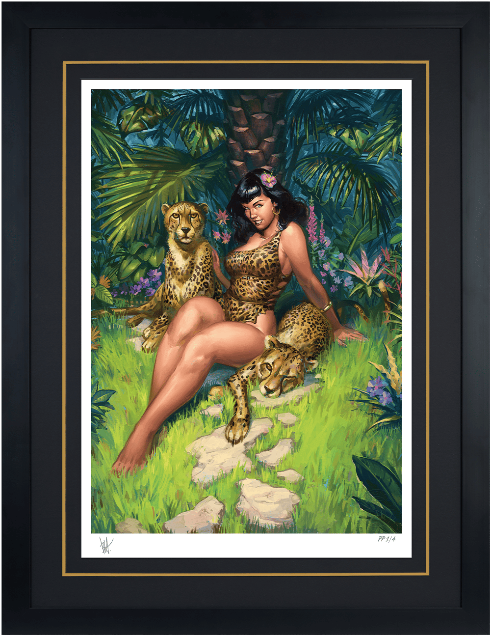 Bettie Page Jungle Bettie Art Print  Exclusive Edition View 7