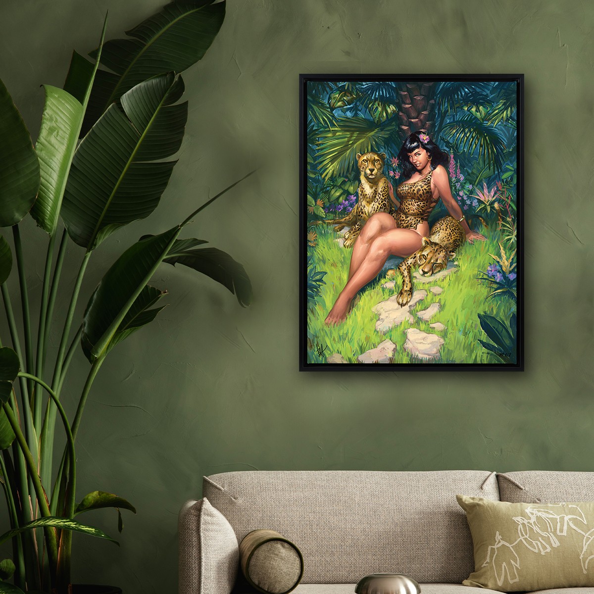 Bettie Page Jungle Bettie Art Print  Exclusive Edition View 1
