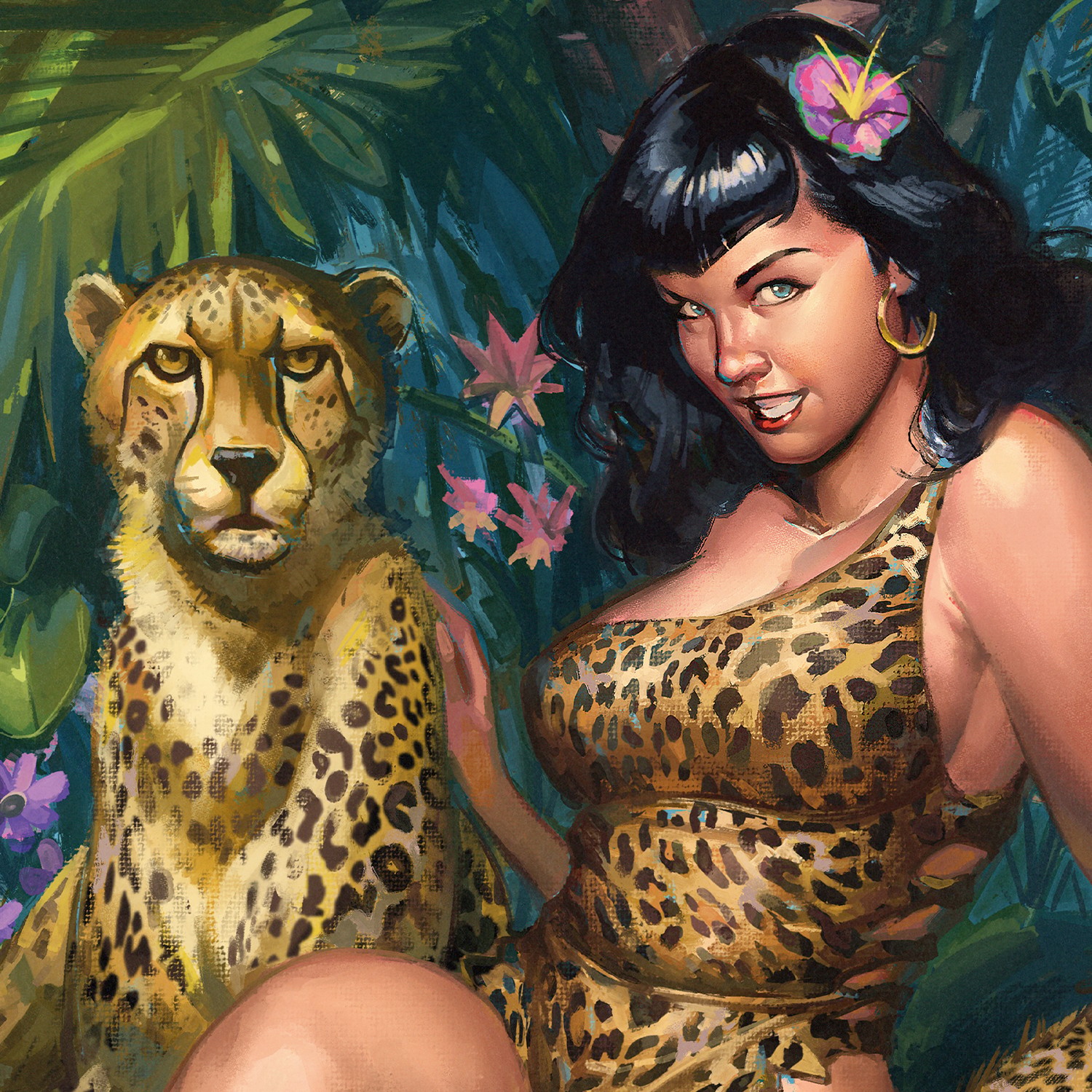 Bettie Page Jungle Bettie Art Print  Exclusive Edition View 3