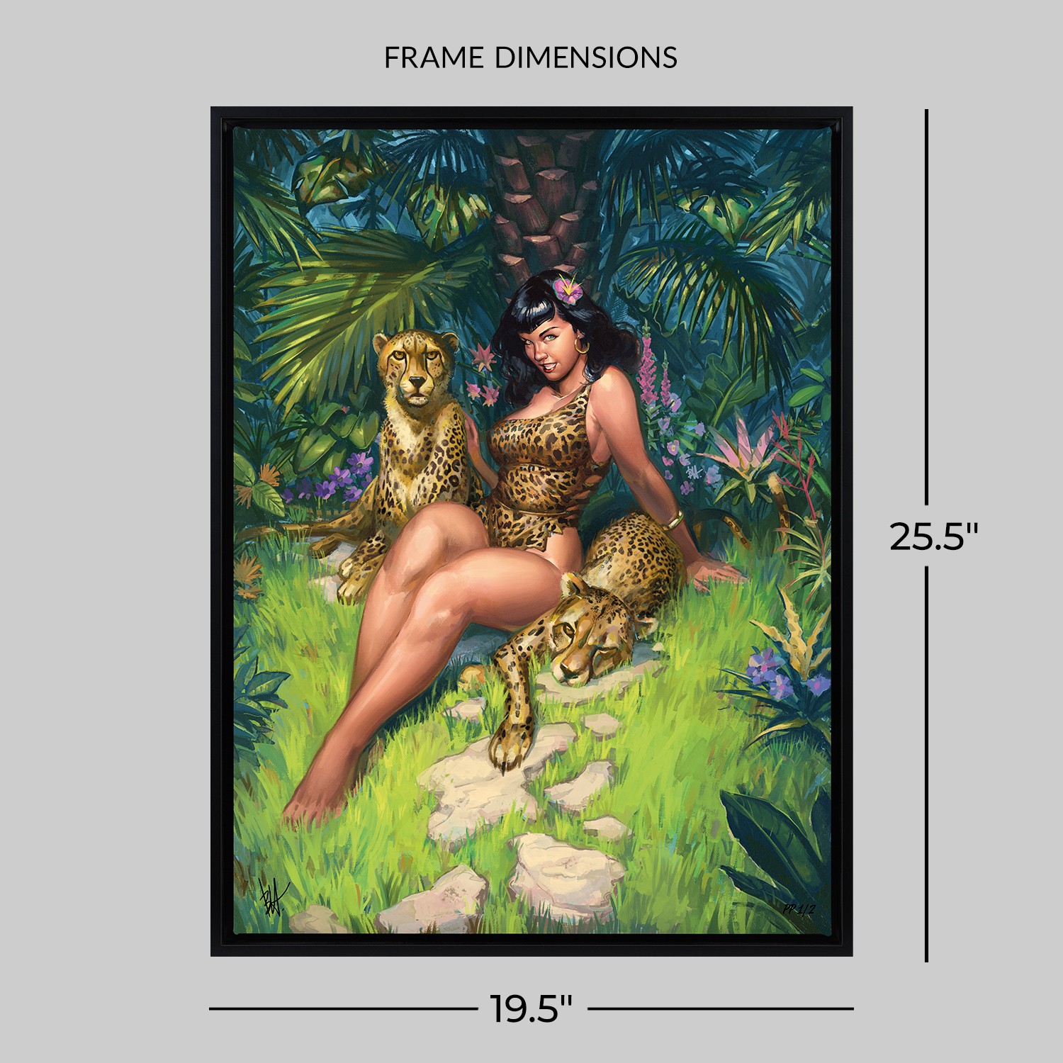 Bettie Page Jungle Bettie Art Print  Exclusive Edition View 2