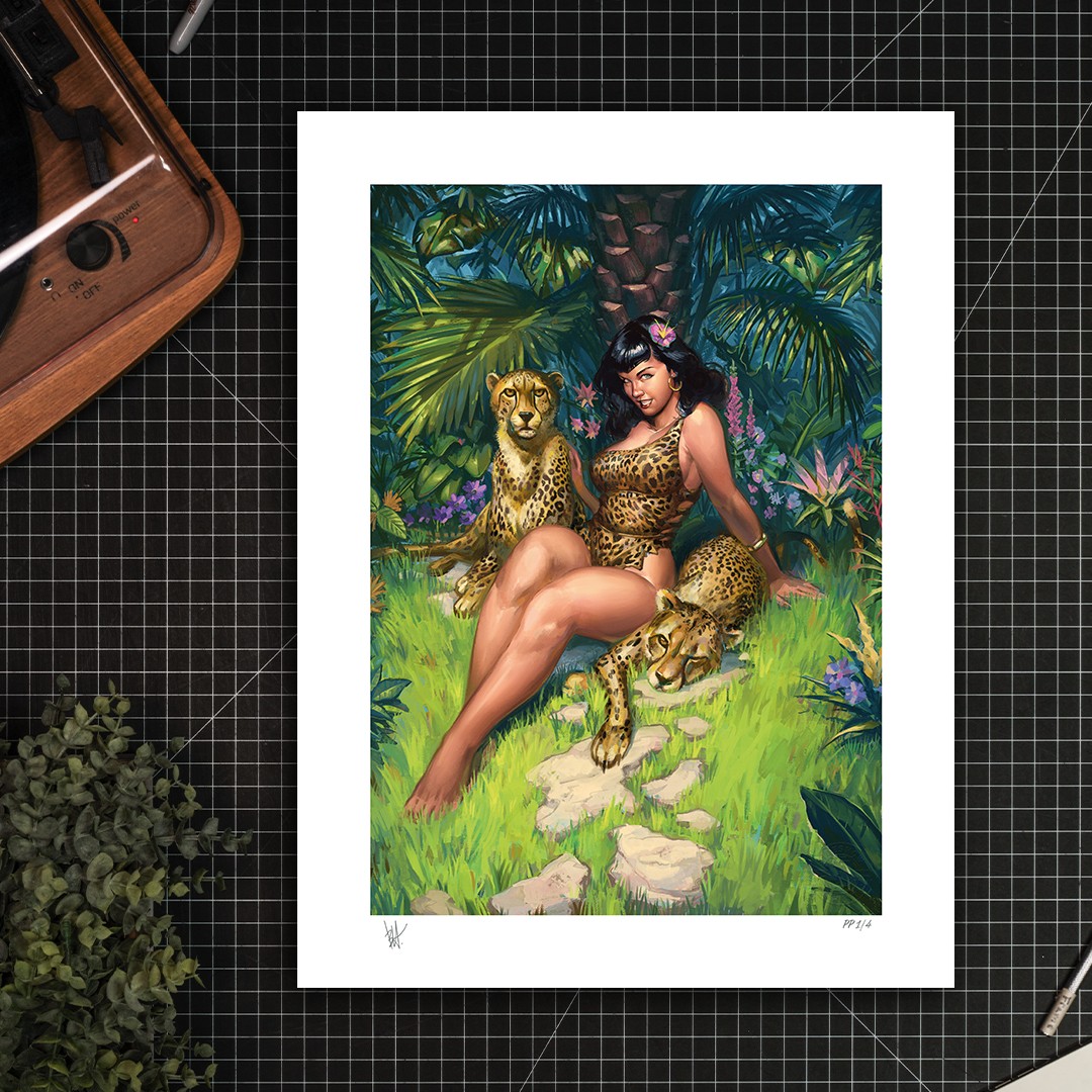 Bettie Page Jungle Bettie Art Print  Exclusive Edition View 1