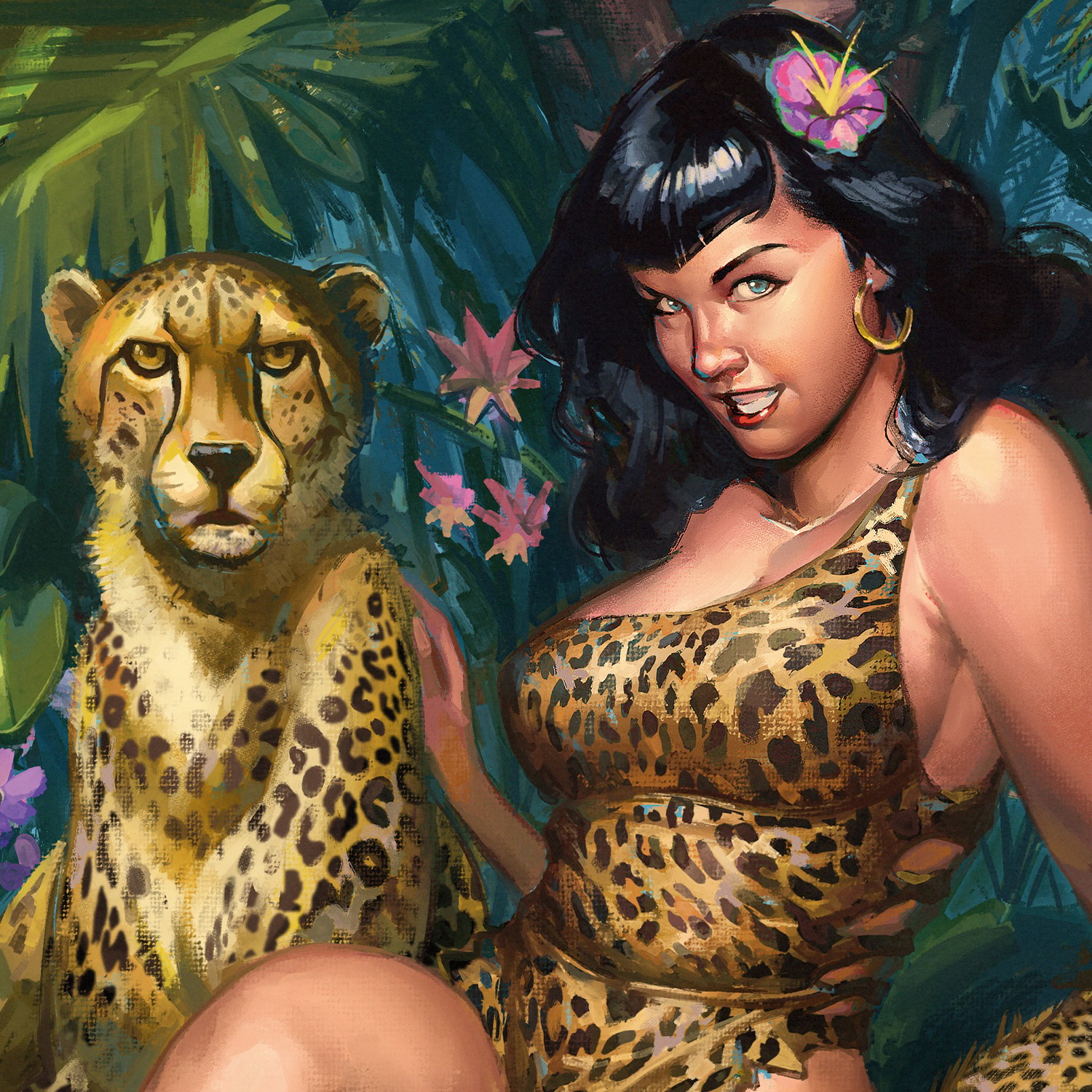 Bettie Page Jungle Bettie Art Print  Exclusive Edition View 3