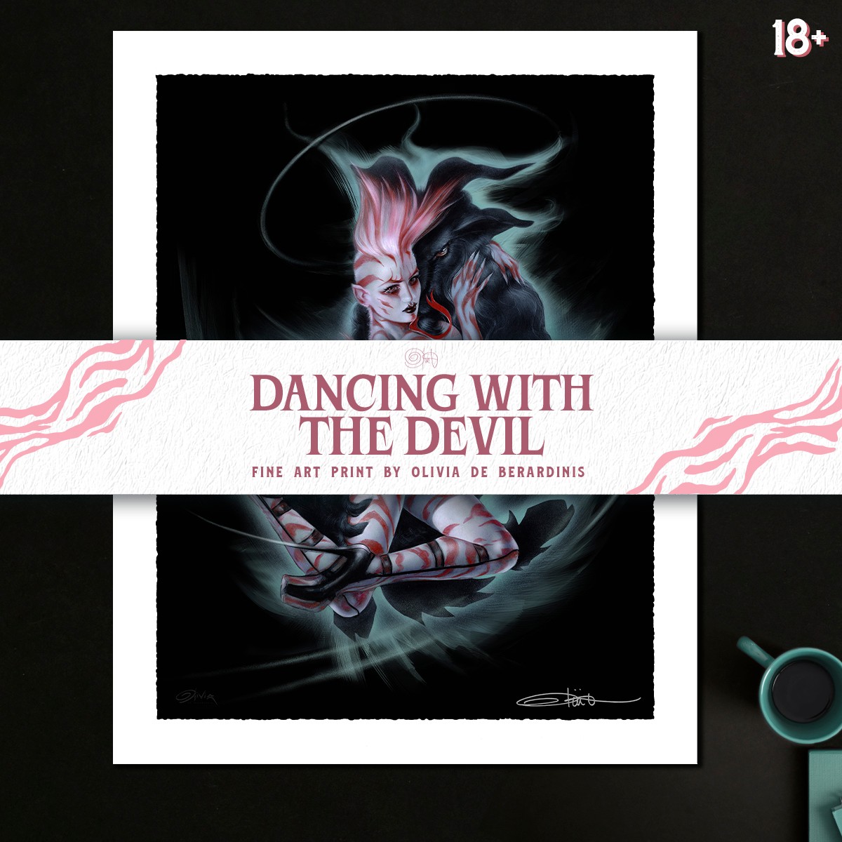 Olivia De Berardinis Dancing with the Devil Art Print  Exclusive Edition View 1