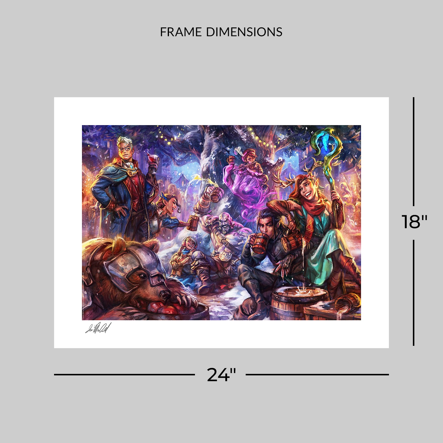 Critical Role Vox Machina: Winter's Crest at Whitestone Art Print  Exclusive Edition View 2