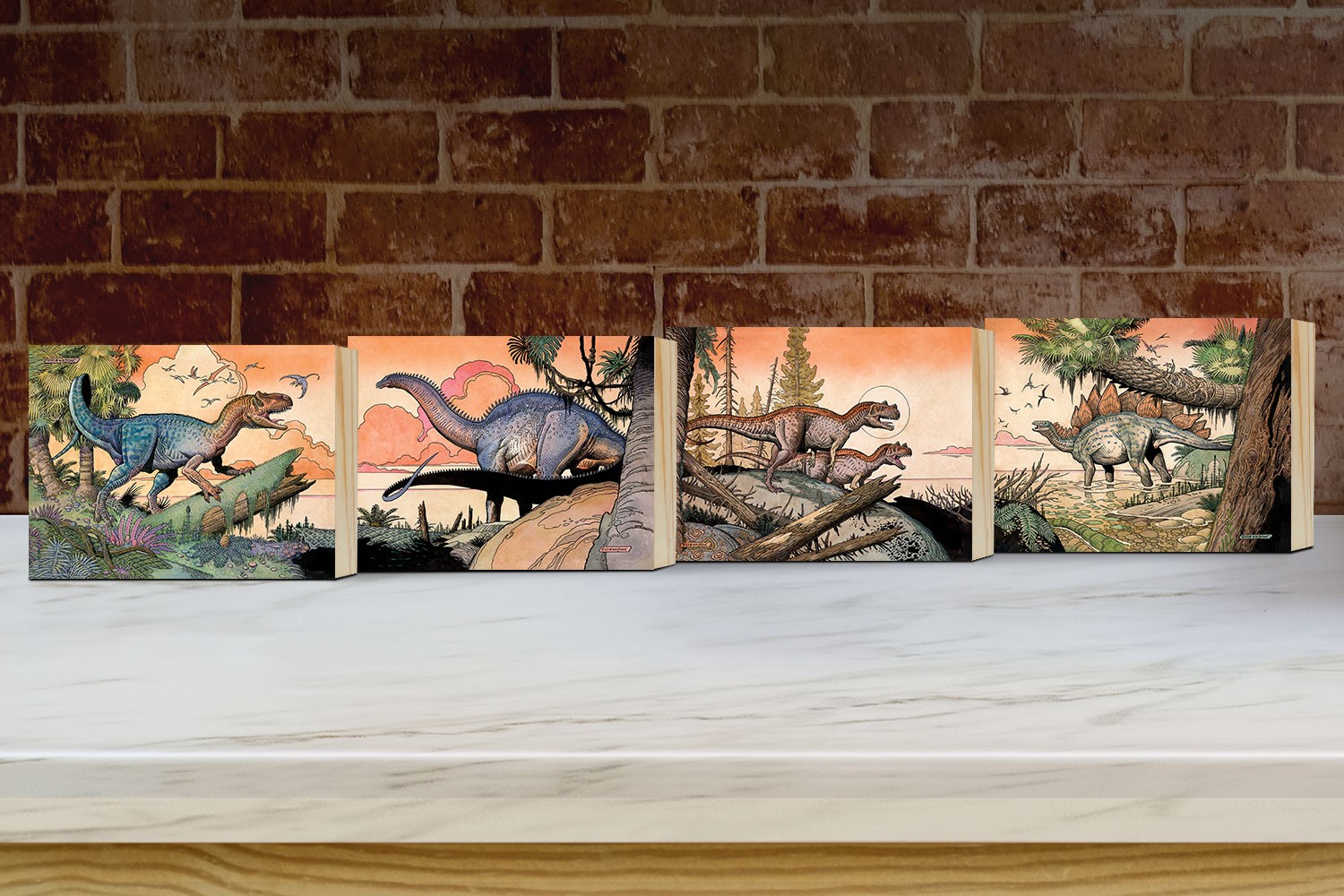 William Stout Dinosaur Series: The Jurassic Era (Set of 4)