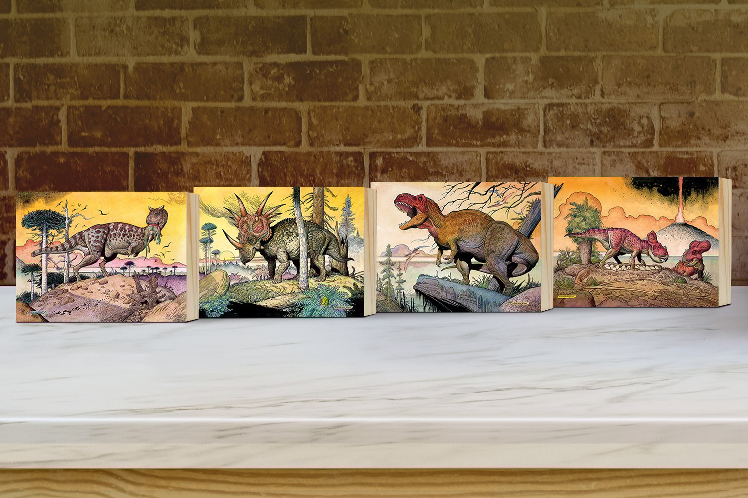 William Stout Dinosaur Series: The Cretaceous Era (Set of 4)