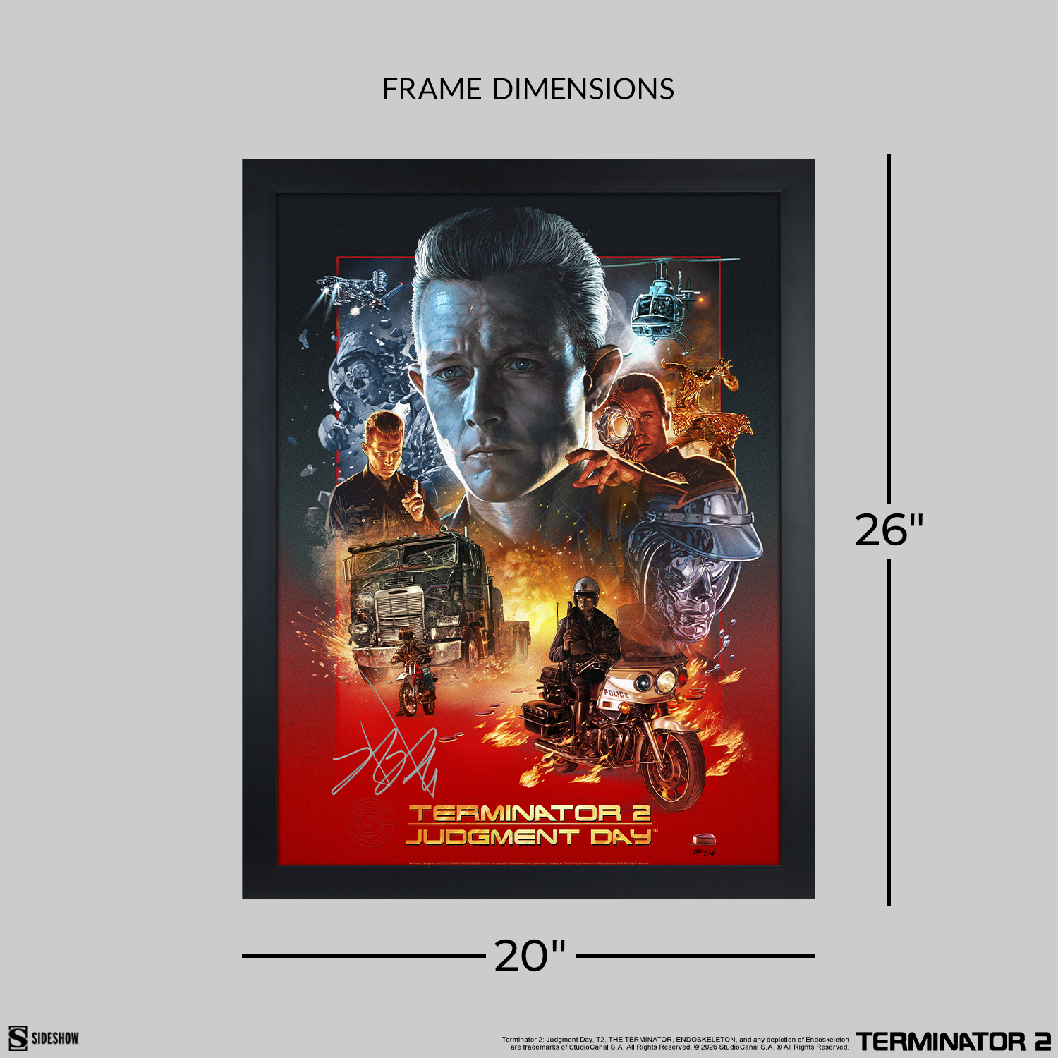 Terminator The T-1000 Terminator 2: Judgment Day 35th Anniversary Movie Poster  Exclusive Edition View 2