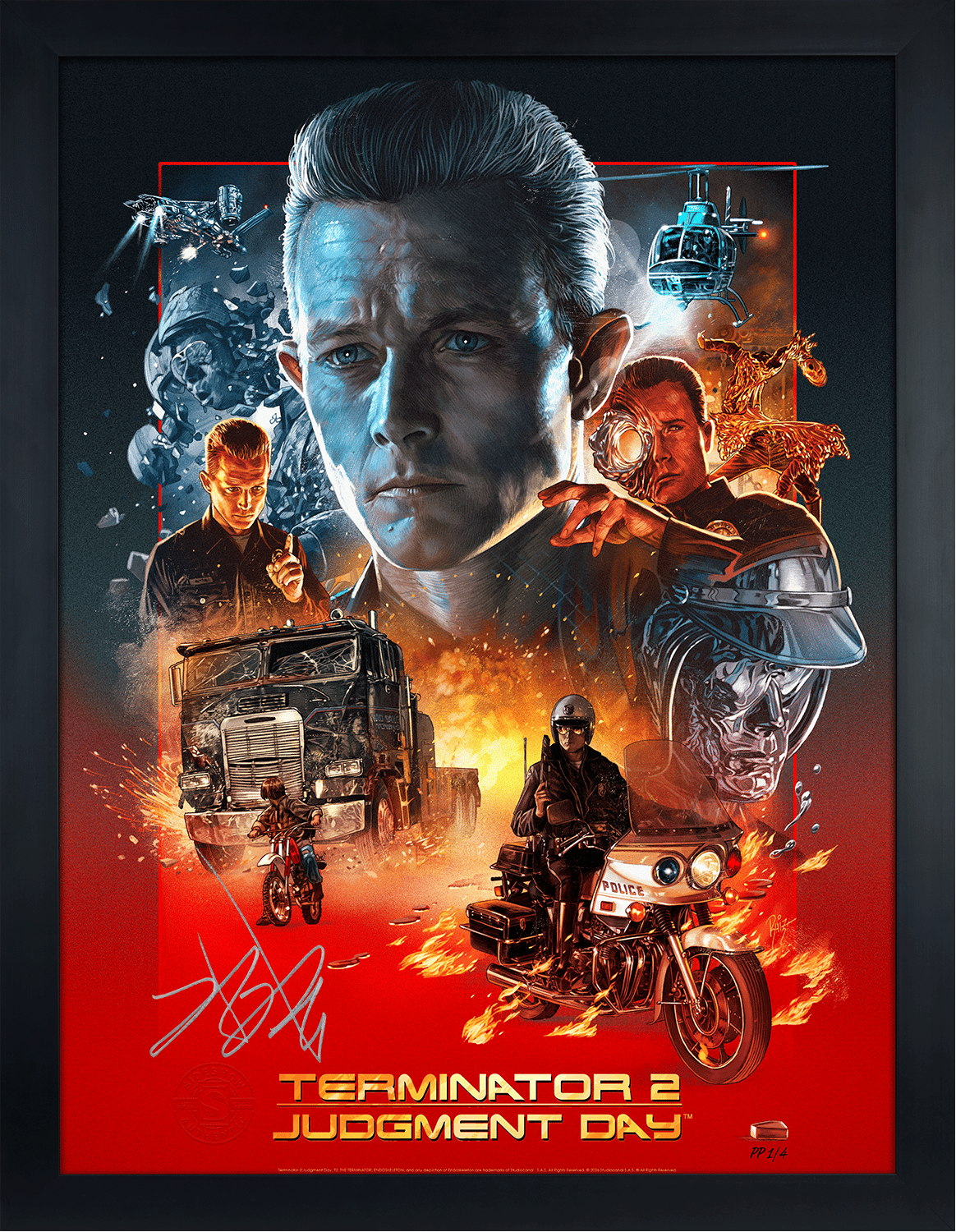 Terminator The T-1000 Terminator 2: Judgment Day 35th Anniversary Movie Poster  Exclusive Edition View 9