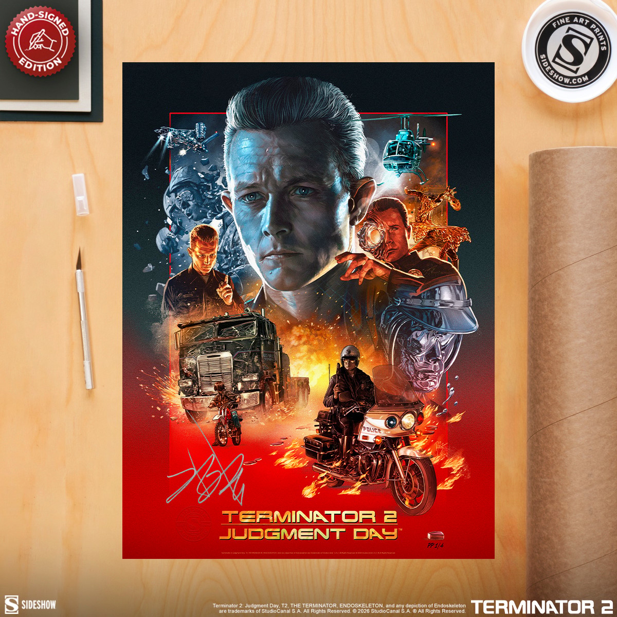 Terminator The T-1000 Terminator 2: Judgment Day 35th Anniversary Movie Poster  Exclusive Edition View 1