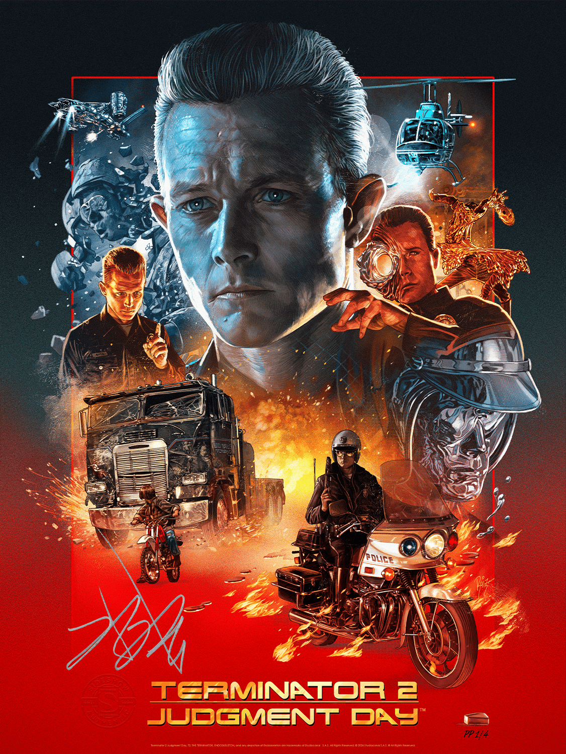 Terminator The T-1000 Terminator 2: Judgment Day 35th Anniversary Movie Poster  Exclusive Edition View 8
